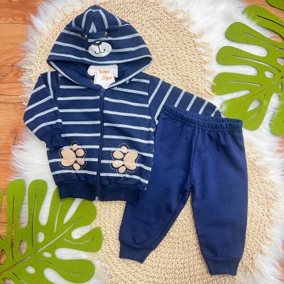 Conj. Jaqueta Patinhas e Calça de Moletom - Marinho